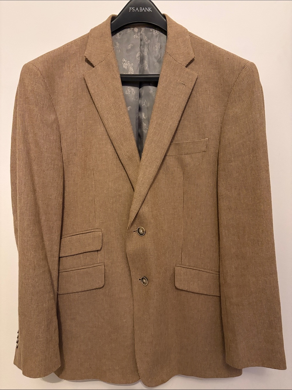 Joseph Abboud Tan Houndstooth Sport Coat